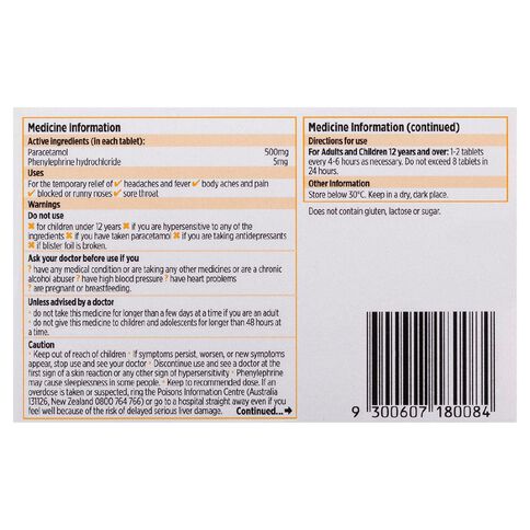 Codral Relief Cold & Flu + Decongestant 20s - LIMIT OF 1 PER CUSTOMER