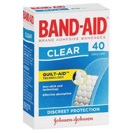 Band Aid Clear Strips 40 Pack