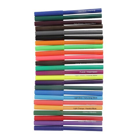 Kookie Te Reo Felt Pens Multi-Coloured 24 Pack