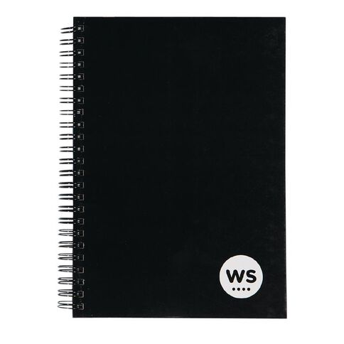 WS Notebook Wiro 200 Pages Hard Back Black A5