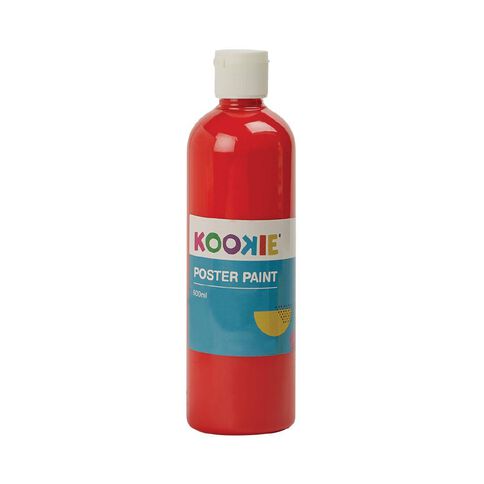 Kookie Poster Acrylic Paint Red Mid 500ml