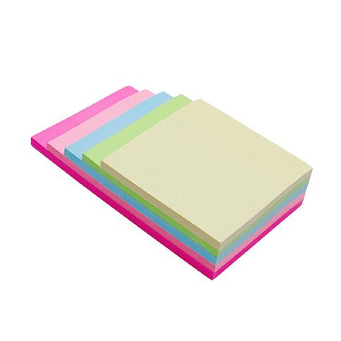 WS Sticky Notes 76mm x 76mm 50 Sheet 5 Pack Multi-Coloured 5 Pack