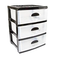Taurus Storage Drawers A2 Black 3 Tier