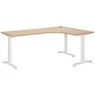 Jasper J Emerge Metal Leg Workstation 1800 x 1200 RH Beech/White
