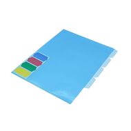 WS L Shaped Coloured Tabbed Dividers Assorted A4