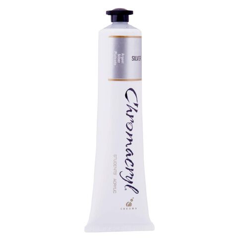 Chromacryl Acrylic Paint Silver 75ml