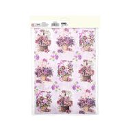 Uniti Decoupage Paper Floral 4 Sheets Assorted A4
