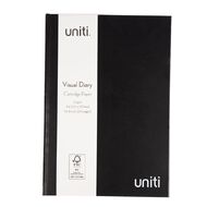 Uniti Visual Diary Hardback 110gsm 112 sheet Black A4