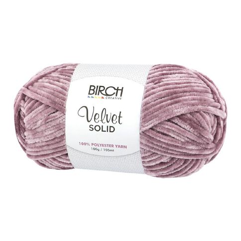 Birch Velvet Yarn 100% Polyester 100G Purple Shadow