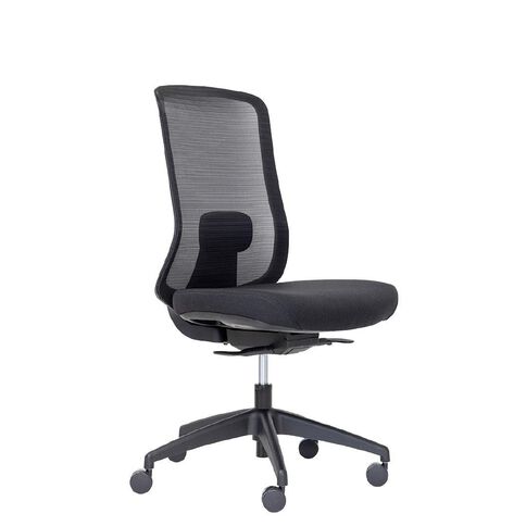 Buro Seating Elan Chair Lumbar Black Mesh Seat Slide