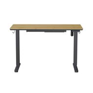 Workspace Height Adjustable Desk 1200W with Drawer Bamboo