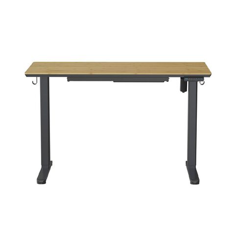 Workspace Height Adjustable Desk 1200W with Drawer Bamboo
