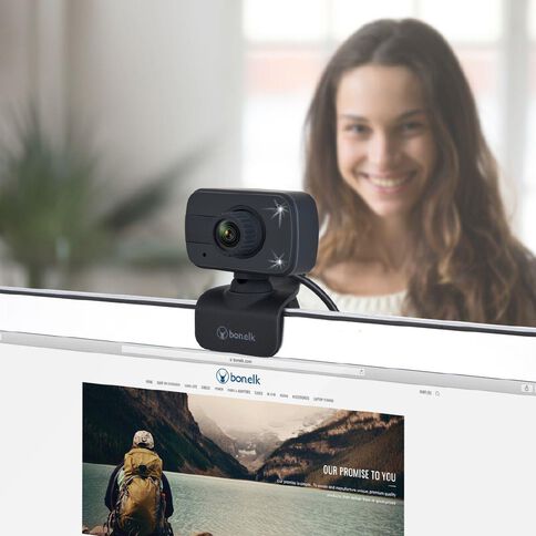 Bonelk USB Webcam Clip On 1080p Black