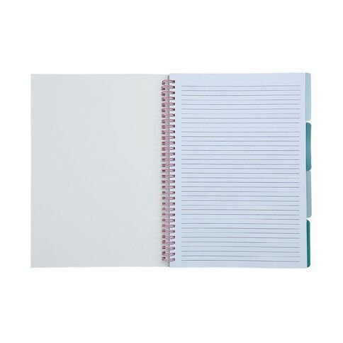 Uniti Clubhouse Softcover Notebook With Dividers A4 Pink