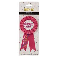 Party Inc Birthday Badge 15cm Pink Mid