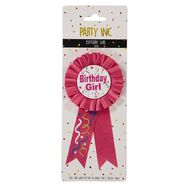 Party Inc Birthday Badge 15cm Pink Mid