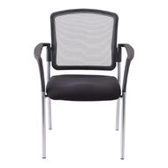 Buro Seating Buro Lindis Chair Mesh with Arms Reflective Silver