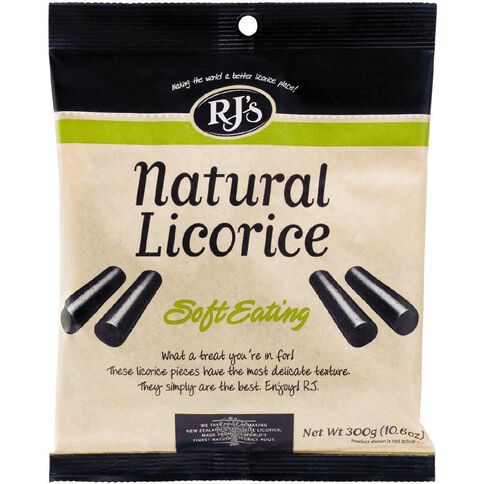 RJ's Natural Soft Eating Licorice 300g