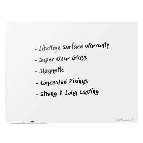 Boyd Visuals Magnetic Glass Board 900 x 600mm