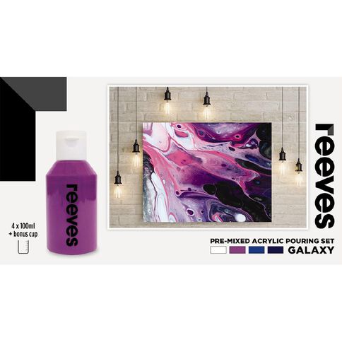 Reeves Paint Pouring Set Galaxy 4 Pack