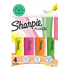 Sharpie Sharpie Fluo XL Highlighter - Pack of 4 Assorted 4 Pack