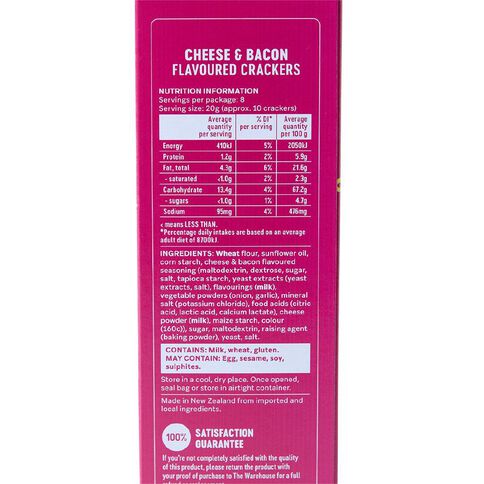 Market Kitchen Squares Cheese & Bacon 160g