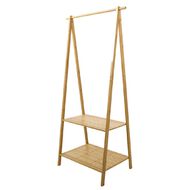 Living & Co Bamboo Garment Rack With 2 Shelves