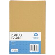 WS Manilla Folders Foolscap Kraft 10 Pack