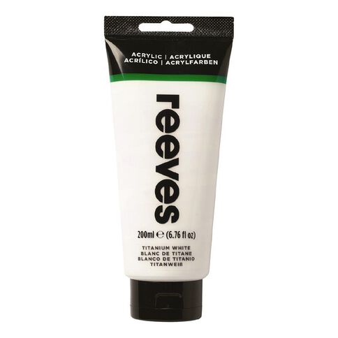 Reeves Fine Acrylic Paint Titanium White 200ml