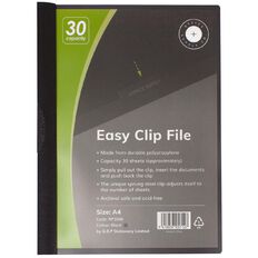 Office Supply Co Easy Clip File 30 Capacity Black A4