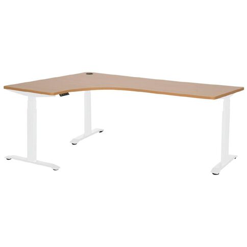 Jasper J Emerge Electric Workstation LH 1800x1200 Beech/White