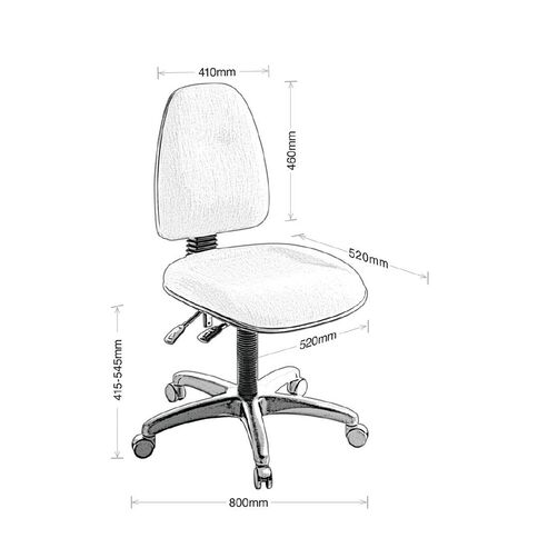 Eden Spectrum Heavy Duty 200kg 2 Lever Highback Ergonomic Chair Black