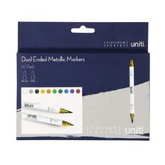 Uniti Dual Ended Brushmarkers Metallic 10 Pack