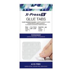 X-Press It Glue Tabs 10mm x 10mm 80pcs Permanent