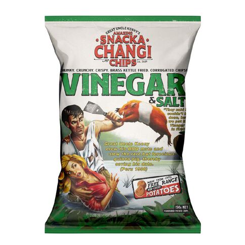 SnackaChangi Kettle Chips Vinegar & Salt 150g