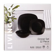 Living & Co Quadra Dinnerset Black 12 Piece