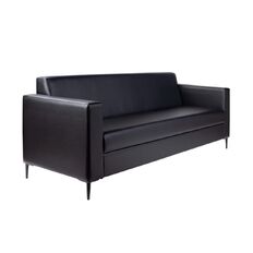 Chair Solutions Kipling Three Seater with Arms Legs Vinyl Black