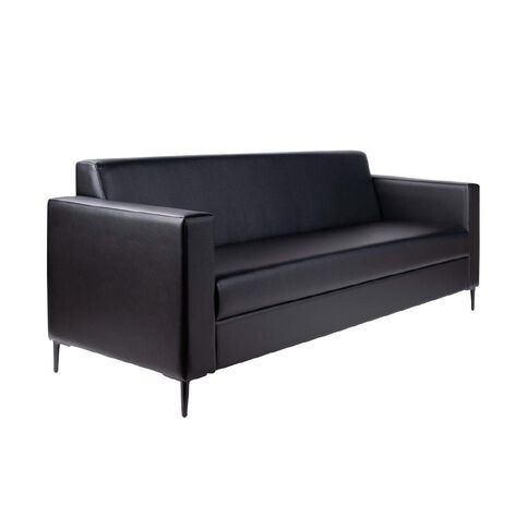 Chair Solutions Kipling Three Seater with Arms Legs Vinyl Black
