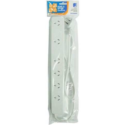 Jackson 6 Way Protected Power Board With Spaced Outlets