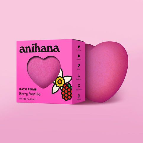 Anihana Heart Bath Bomb Berry Vanilla