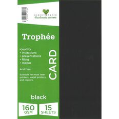 Trophee Card 160gsm Black A4 15 Pack