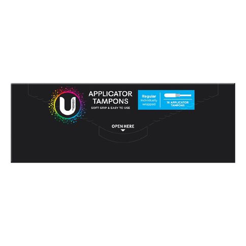 U By Kotex Applicator Regular Tampons 16s