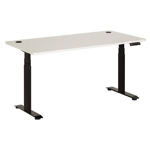 Jasper J Emerge Electric H-ADJ Desk Dual Motor 3 Stage 1500 Black/White