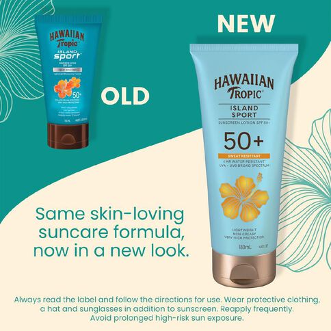 Hawaiian Tropic Island Sport Sunscreen Lotion SPF50+ 180ml
