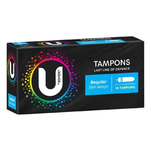 U By Kotex Regular Tampons 16 Pack