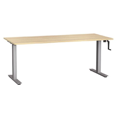 Agile Height Adjustable Desk 1800 Atlantic Oak/Silver