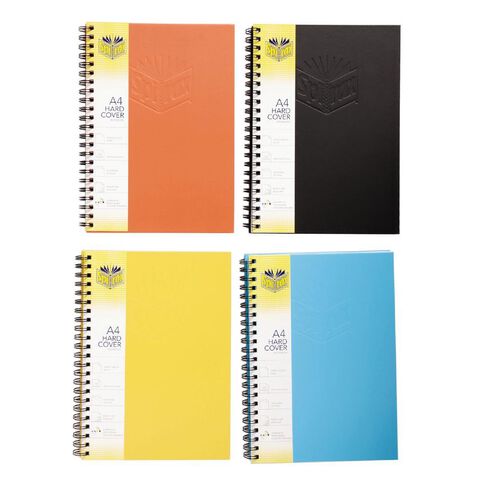Spirax Notebook 512 A4 Wiro Hardcover 200pg Assorted