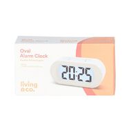 Living & Co Oval Alarm Clock White