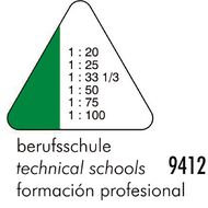 Standardgraph 9412 Tri Scale Ruler Tech School Clear