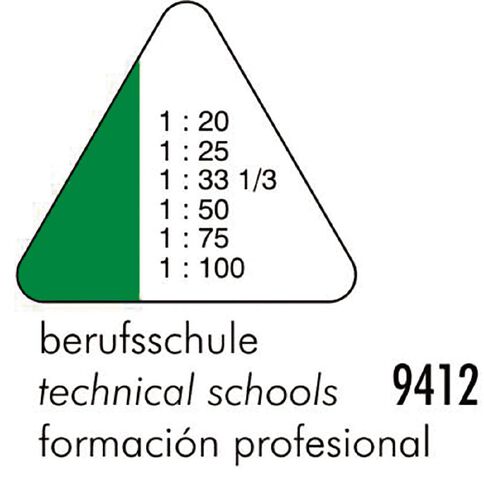 Standardgraph 9412 Tri Scale Ruler Tech School Clear